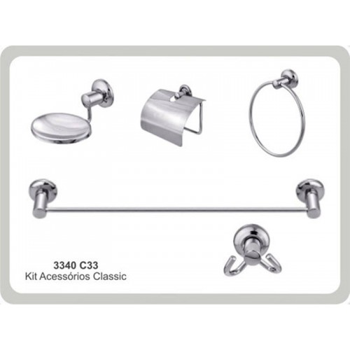 KIT BANHEIRO 5PECAS INOX 10584